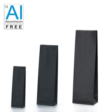 Block bottom bags in matt finish - BLACK