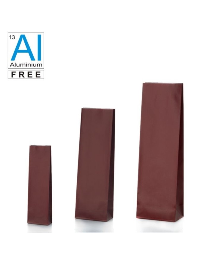 Block bottom bags in matt finish - RED Block bottom bags in matt finish - RED
