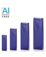 Block bottom bags classic glossy look - BLUE