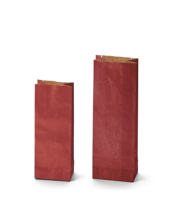 Dvojvrstvové vrecká KRAFT červenej farby