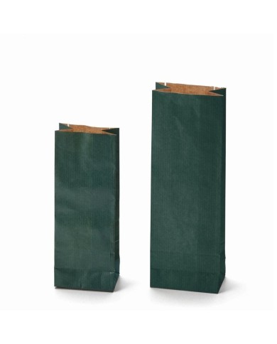 Dvojvrstvové vrecká KRAFT zelenej farby