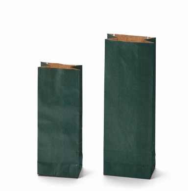 Dvojvrstvové vrecká KRAFT zelenej farby