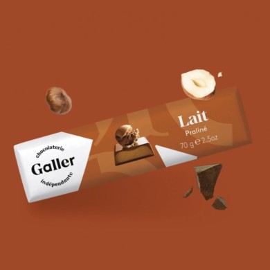 J.Galler - Mliečna čokoláda Praliné Lait