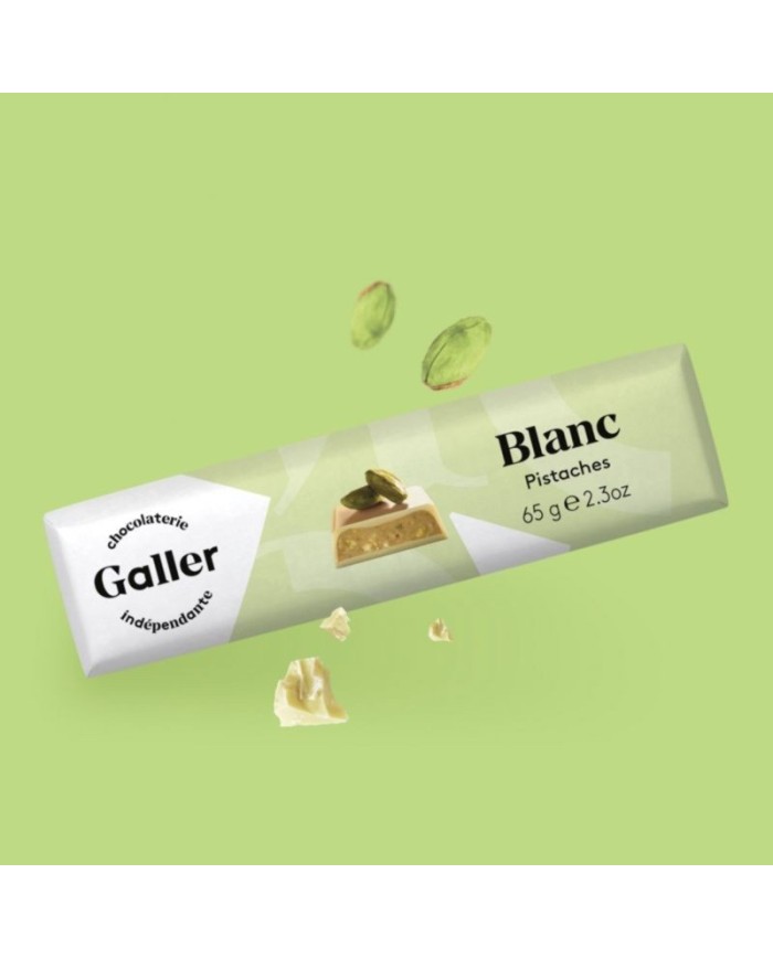 J.Galler - Biela čokoláda Pistaches Fraiches Blanc