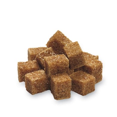 Raw cane sugar cubes