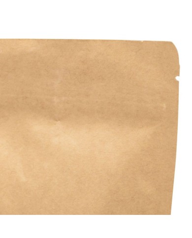 Doypack Kraft papier so ZIPom hnedé s Al