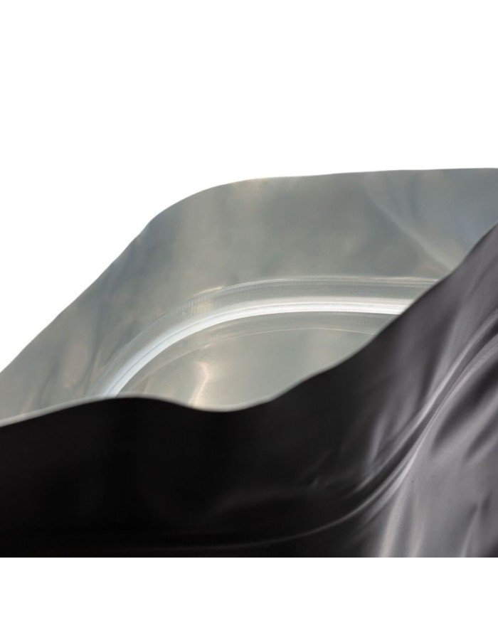 Doypack ZIP bag matte black colour with Al