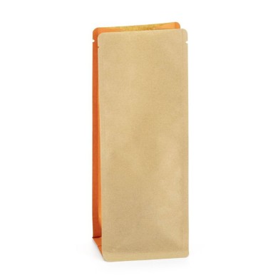 Kraft vrecko bez Al vrstvy s oranžovým bokom