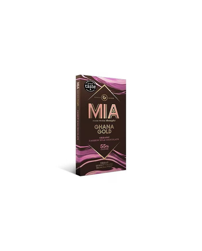 Mliečna 55 % čokoláda  s orechami kešu VEGAN, FAIRTRADE