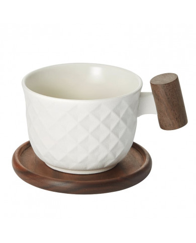 Porcelain cup Menja - white