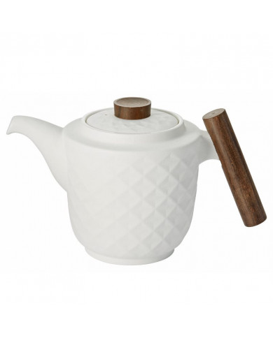 Menja porcelain tea pot - white