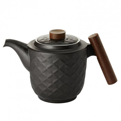 Menja porcelain tea pot - black