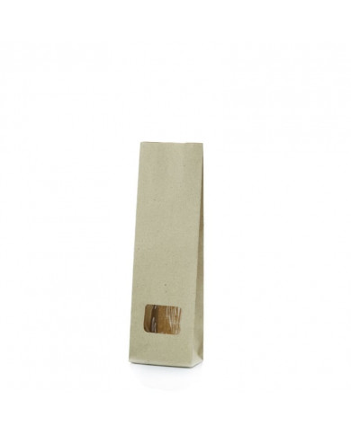 Ekologický papierový sáčok z trávy s okienkom 100g