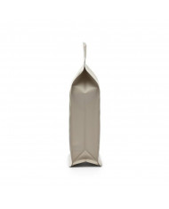 Bag with flat bottom with Zip and valve - beige matte