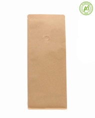 Flat bottom bags Kraft brown with a valve without ZIP