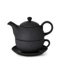 “Xiu” Cast Iron Tea Set for One - Black