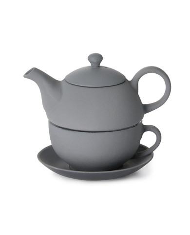 “Xiu” Tea for One Cast Iron Tea Set - Gray